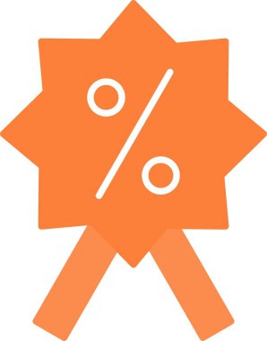 İndirim Rozeti Düz Simge Tasarımı