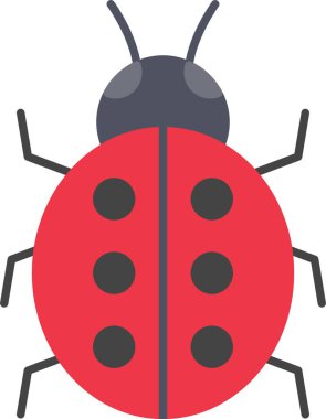 Uğurböceği Düz Simge Tasarımı