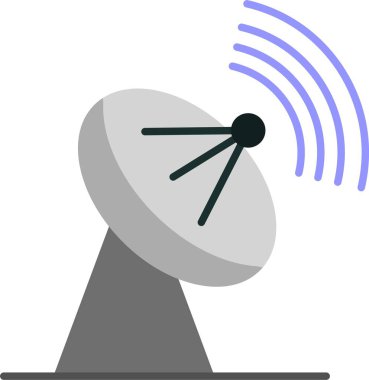 Parabolik Tabaklar Düz Simge Tasarımı