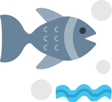 Deniz ürünleri düz simgesi tasarım