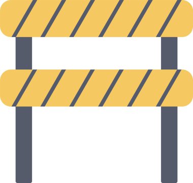 Yol Bloğu Düz Simge Tasarımı