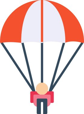 Paraşüt Düz Simge Tasarımı