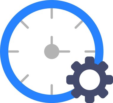 Zaman Yönetimi Düz Simge Tasarımı