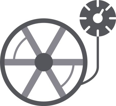 Lastik Basınçlı Düz Simge Tasarımı