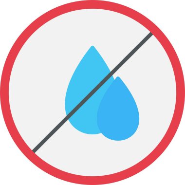 Su kıtlığı Düz Simge Tasarımı