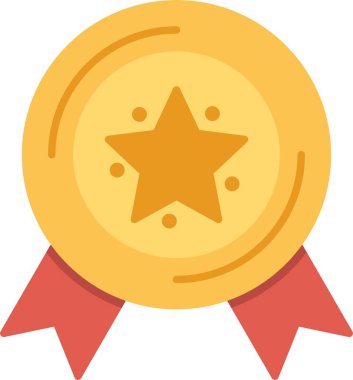 Madalya Düz Simge Tasarımı