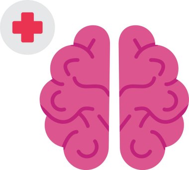 Nöroloji Düz Simge Tasarımı