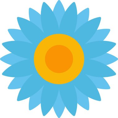 Dahlia Düz Simge Tasarımı