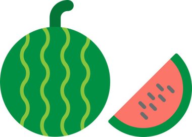 Karpuz Düz Simge Tasarımı