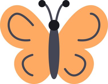 Kelebek Düz Simge Tasarımı