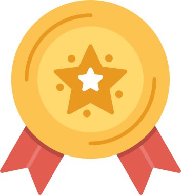 Rozet Düz Simgesi Tasarımı