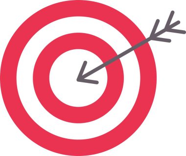 Hedef Düz Simge Tasarımı