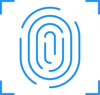 Parmak izi Düz Simge Tasarımı