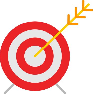 Hedef Düz Simge Tasarımı