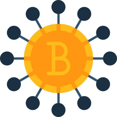 Dijital Para Düz Simgesi Tasarımı