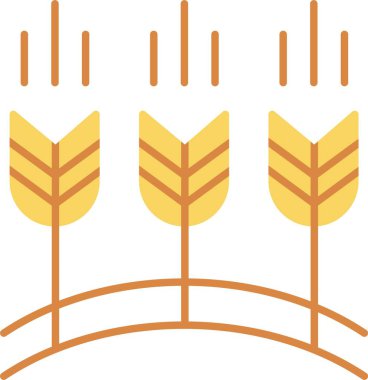 Buğday Düz Simgesi Tasarımı