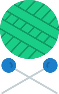 Tığ işi Düz Simge Tasarımı