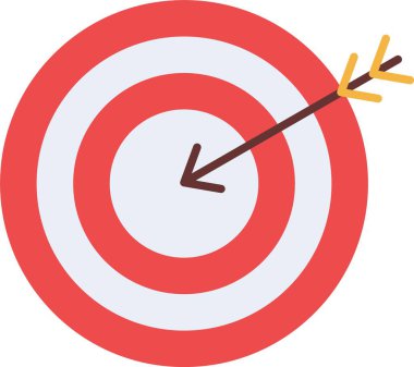 Hedef Düz Simge Tasarımı