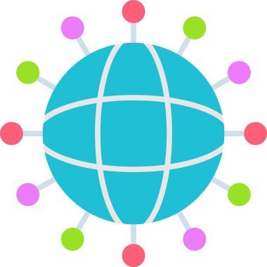 Bağlı Düz Simge Tasarımı