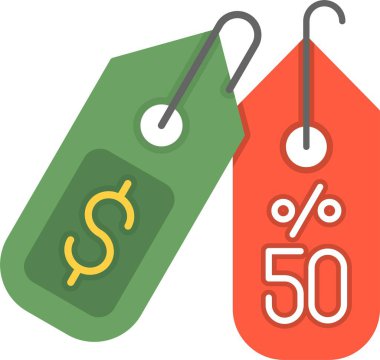 % 50 Düz Simge Tasarımı
