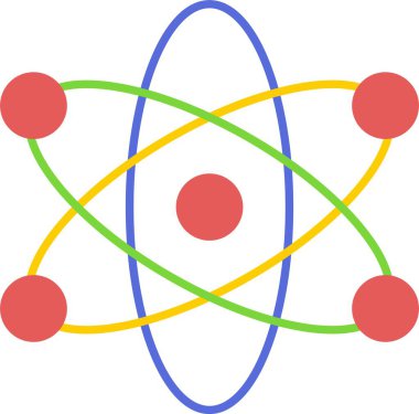Atom düz simgesi tasarım