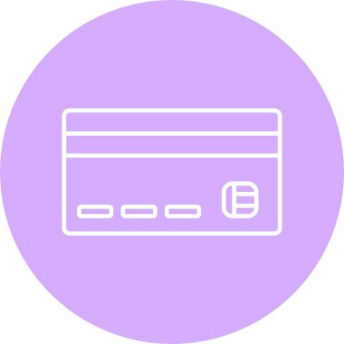 Kredi Kartı Satırı Çemberi Simgesi