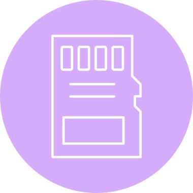 Sd Kart Satırı Çemberi Simgesi