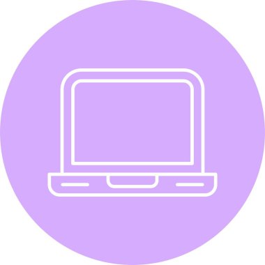 Laptop Satır Çemberi Simgesi