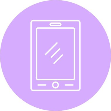 Tablet Satırı Çemberi Simgesi