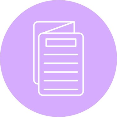 Broşür Satırı Çemberi Simgesi