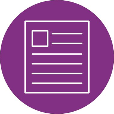 Gazete Satırı Çemberi Simgesi