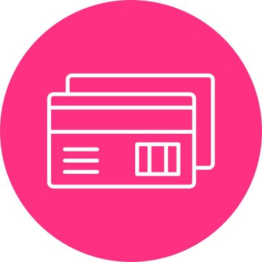 Kredi Kartı Ödeme Satırı Çemberi Simgesi