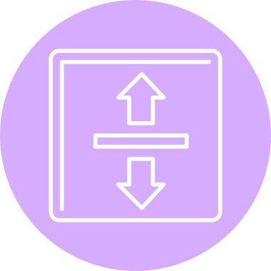 Aşağı Satır Çemberi Simgesi