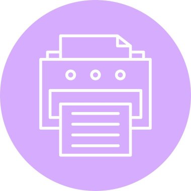 Yazıcı Satırı Çemberi Simgesi