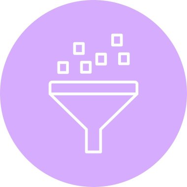 Filtre Satırı Çemberi Simgesi