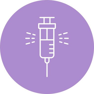 Şırınga Satırı Çemberi Simgesi