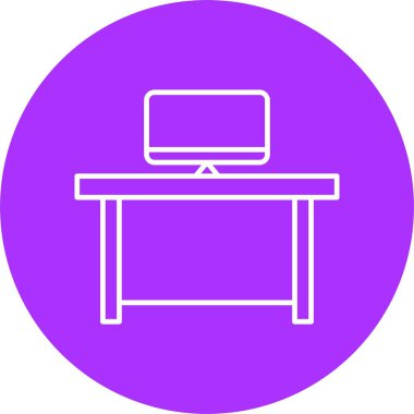 Çalışma Alanı Satırı Çemberi Simgesi