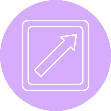 Sağ Üst Oku Çember Simgesi