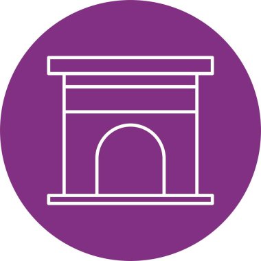 Şömine Satırı Çemberi Simgesi