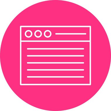 Web Satırı Çemberi Simgesi