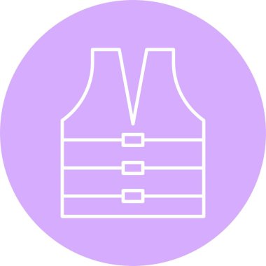 Life Jacket Çizgisi Çemberi Simgesi