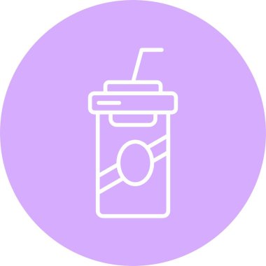 Yumuşak İçecek Çizgisi Çemberi Simgesi