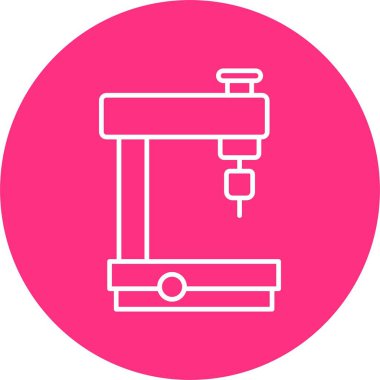 Değirmen Makinesi Satırı Çemberi Simgesi