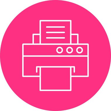 Yazıcı Satırı Çemberi Simgesi