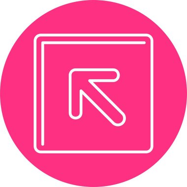 Sol Üst Satır Çemberi Simgesi