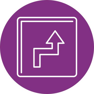 Zigzag Oku Satır Çemberi Simgesi