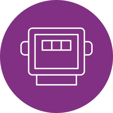 Elektrik Metre Çizgisi Çemberi Simgesi