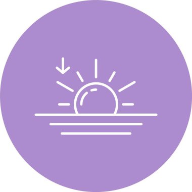 Günbatımı Satır Çemberi Simgesi