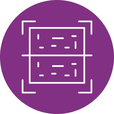 Qr Kod Satır Çemberi Simgesi