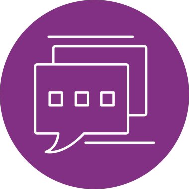 İleti Satırı Çemberi Simgesi